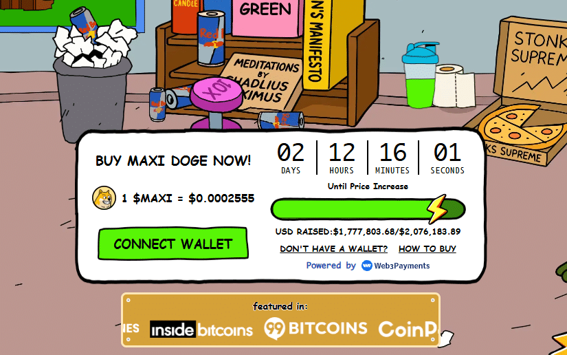 BONK crypto slides as Solana meme coin activity shifts to Pump.fun, outpacing LetsBonk.fun. Maxi Doge gaining traction, will MAXI outperform?