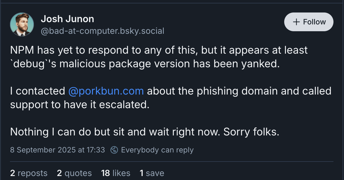 The NPM attack hacker is seemingly so bad at their job that crypto traders have begun sending meme coins to the hackers wallet