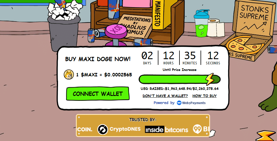 Doge is firm, and DOGE USD is likely to break above $0.25 as Dogecoin crypto bulls aim for $0.50. Maxi Doge presale raises nearly $2M