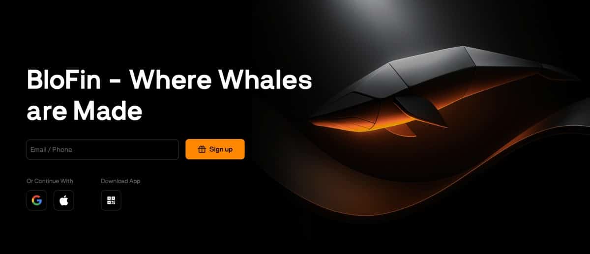 BloFin homepage