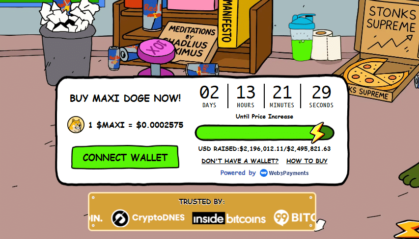 SwissBorg crypto is firm. BORG USD is likely to break above January 2025 highs. Maxi Doge, the best crypto to right now, raises $2.1M