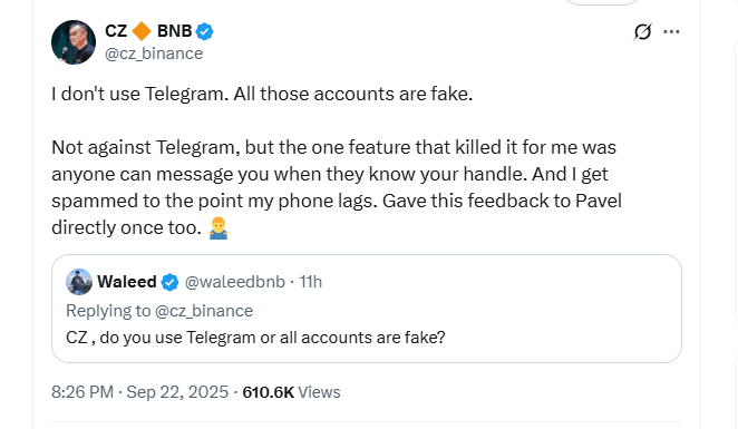 TON USD fell below key support before recovering. Binance founder thinks Telegram is full of bots, it is unusable