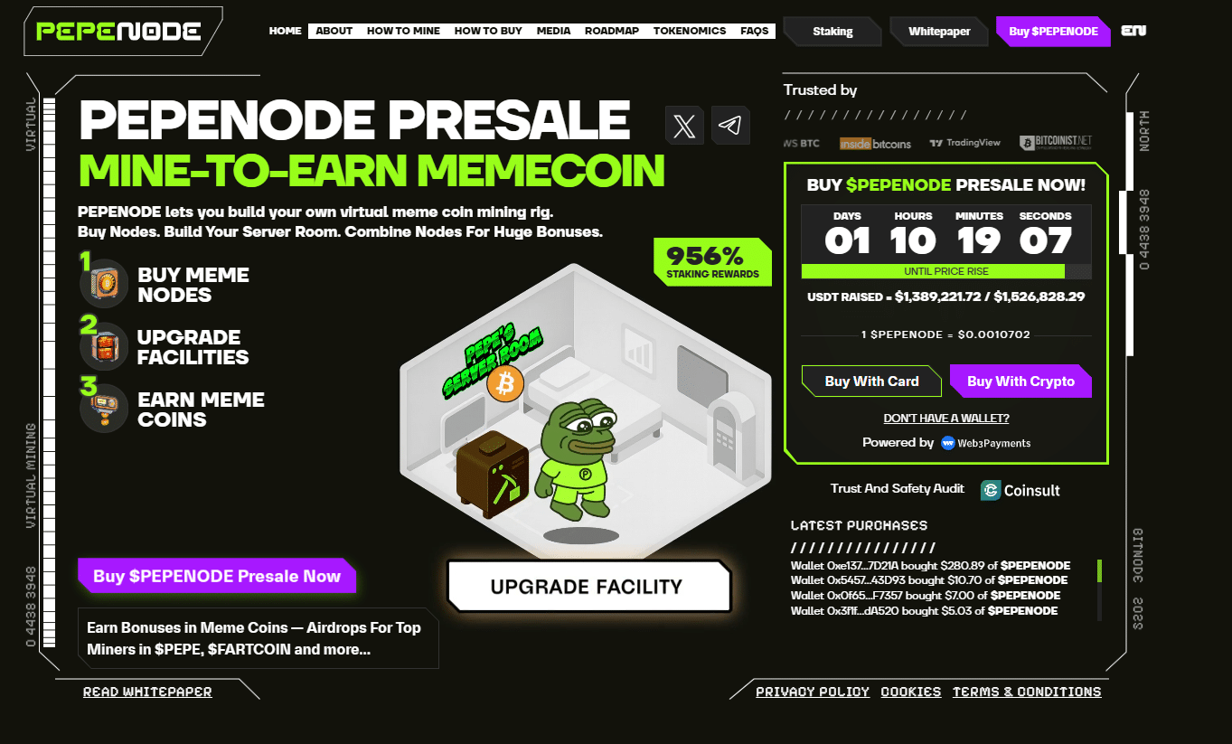 PI Coin Falls, PepeNode Is Among The Best Crypto Presales