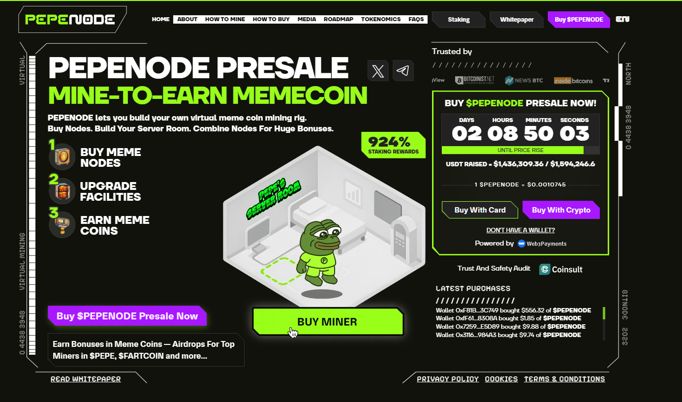 Nvidia, Alibaba Partnership: PepeNode Presale Raises $1.4M