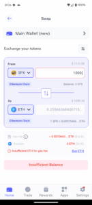 Best Wallet Swap SPX6900 and ETH