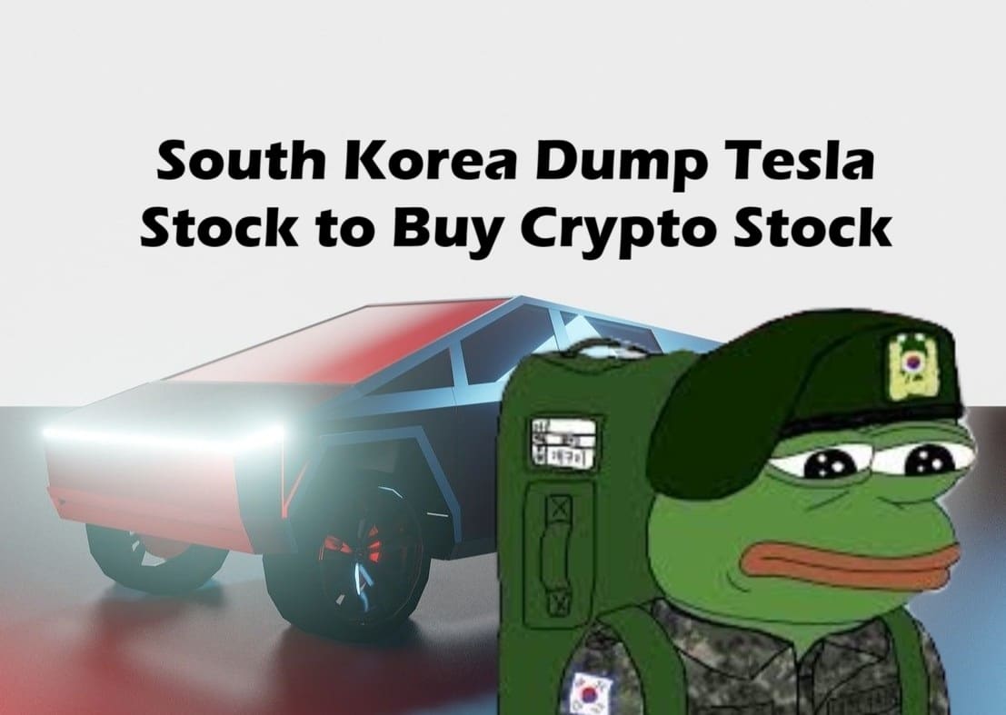 South Korea Dumps Tesla (TSLA) For Crypto Stocks in $12Bn Shift