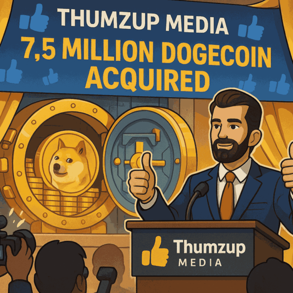 Trump Jr. Linked ThumzUp Media Adds 7.5 Million DOGE to Treasury