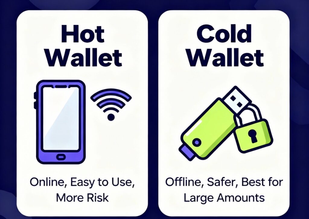 hot and cold wallet