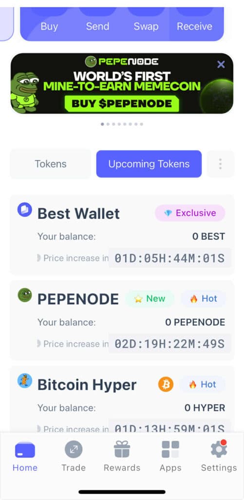 pepenode best wallet app