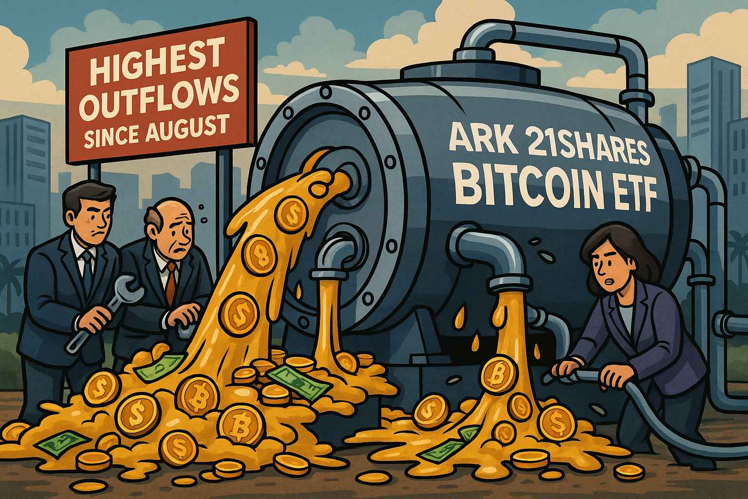ARK 21Shares Bitcoin ETF Sees Heavy $275M Outflows in One Day