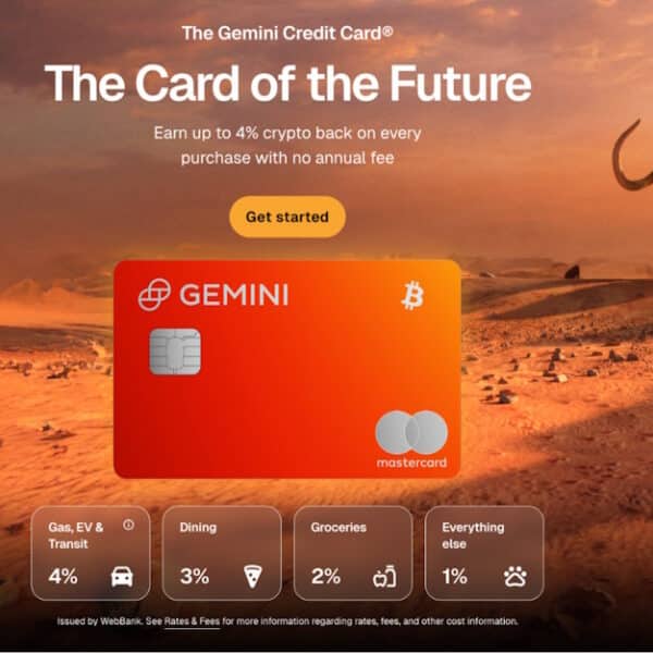 Gemini’s US Crypto Credit Card: Earn Up to 10% Back in Crypto