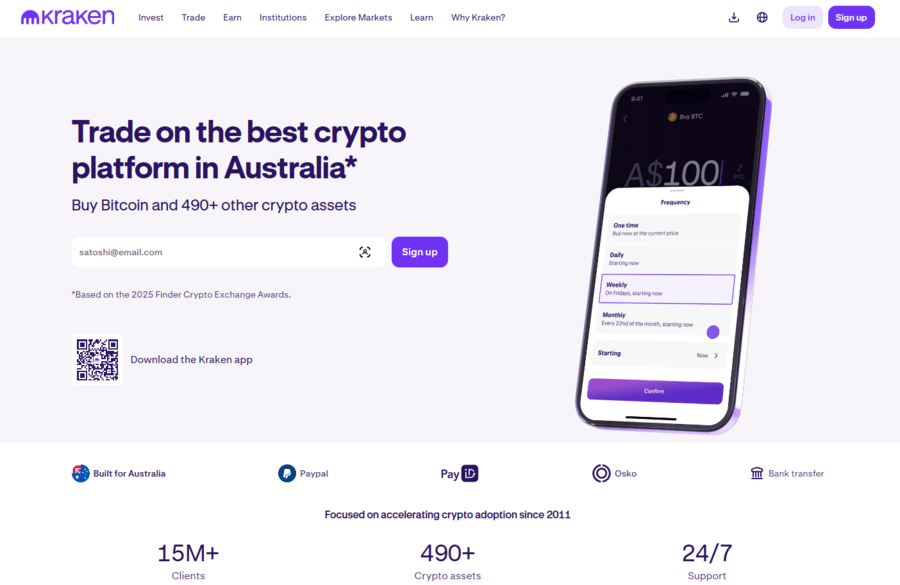 Kraken homepage