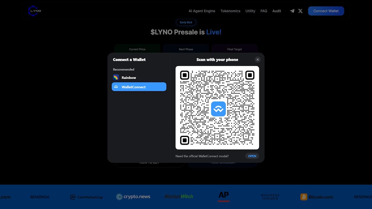 Lyno AI Presale Wallet Connect