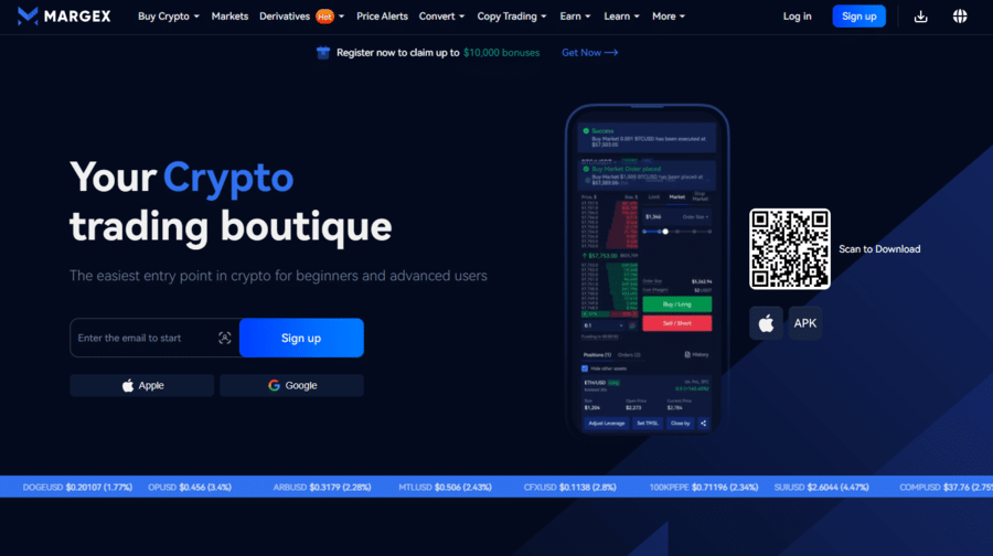 Margex homepage
