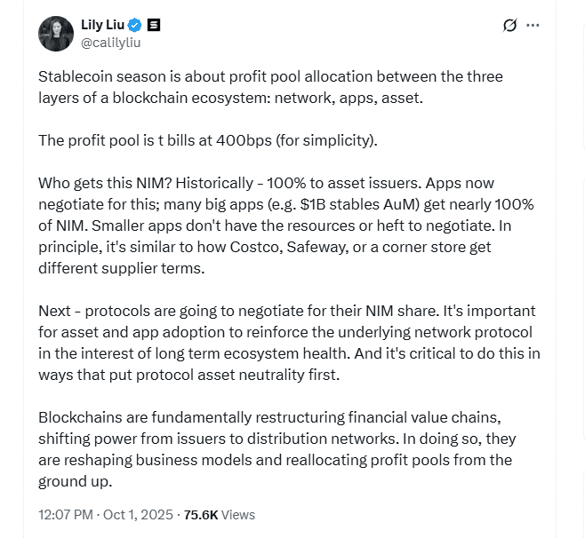Solana Foundation president thinks the era of Tether, Circle, and stablecoin issuers pocketing 100% of Treasury yield is ending