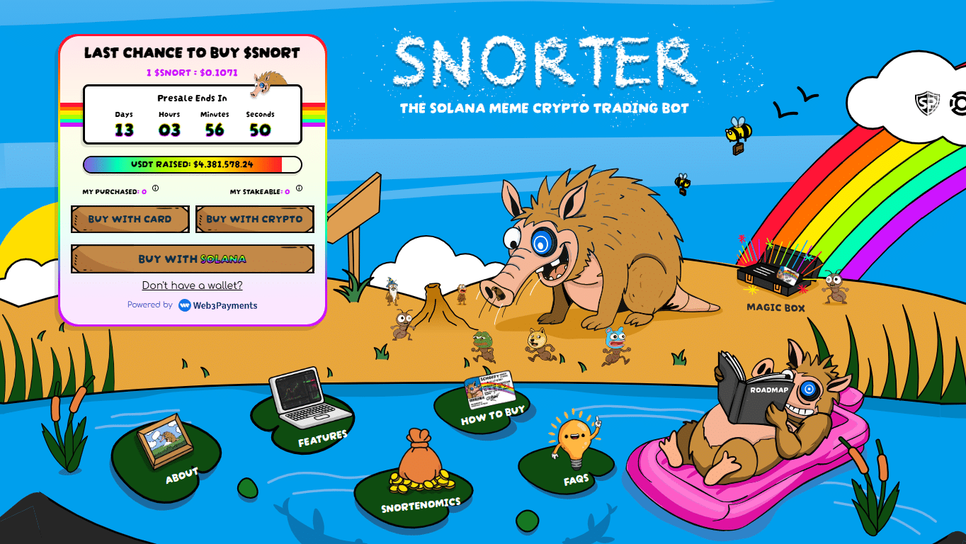 Popcat, Bome, Launcoin: Snorter Best Solana Meme Coin to Buy?