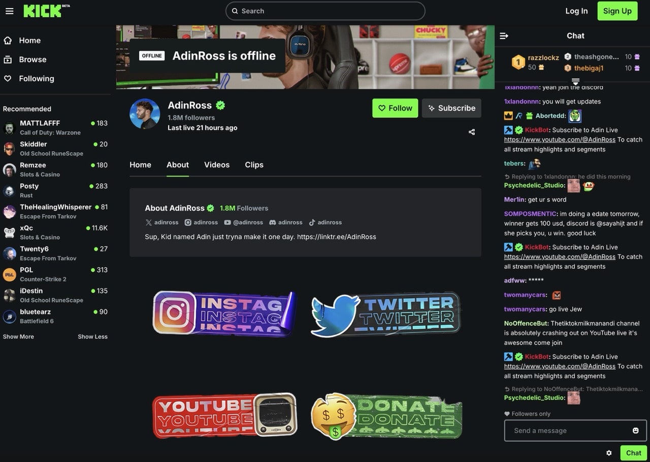 Who is Adin Ross? Net Worth & Crypto Holdings