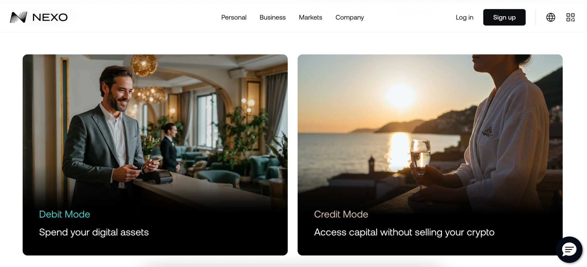 Nexo credit card and debit card