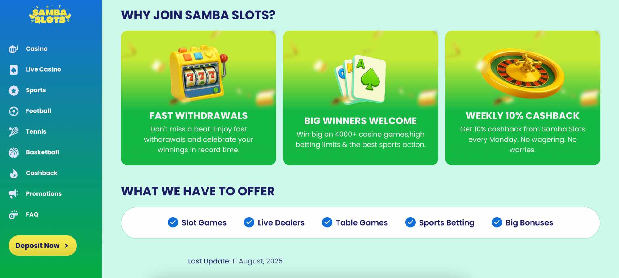 Samba Slots Review: Bonuses & Features 2026