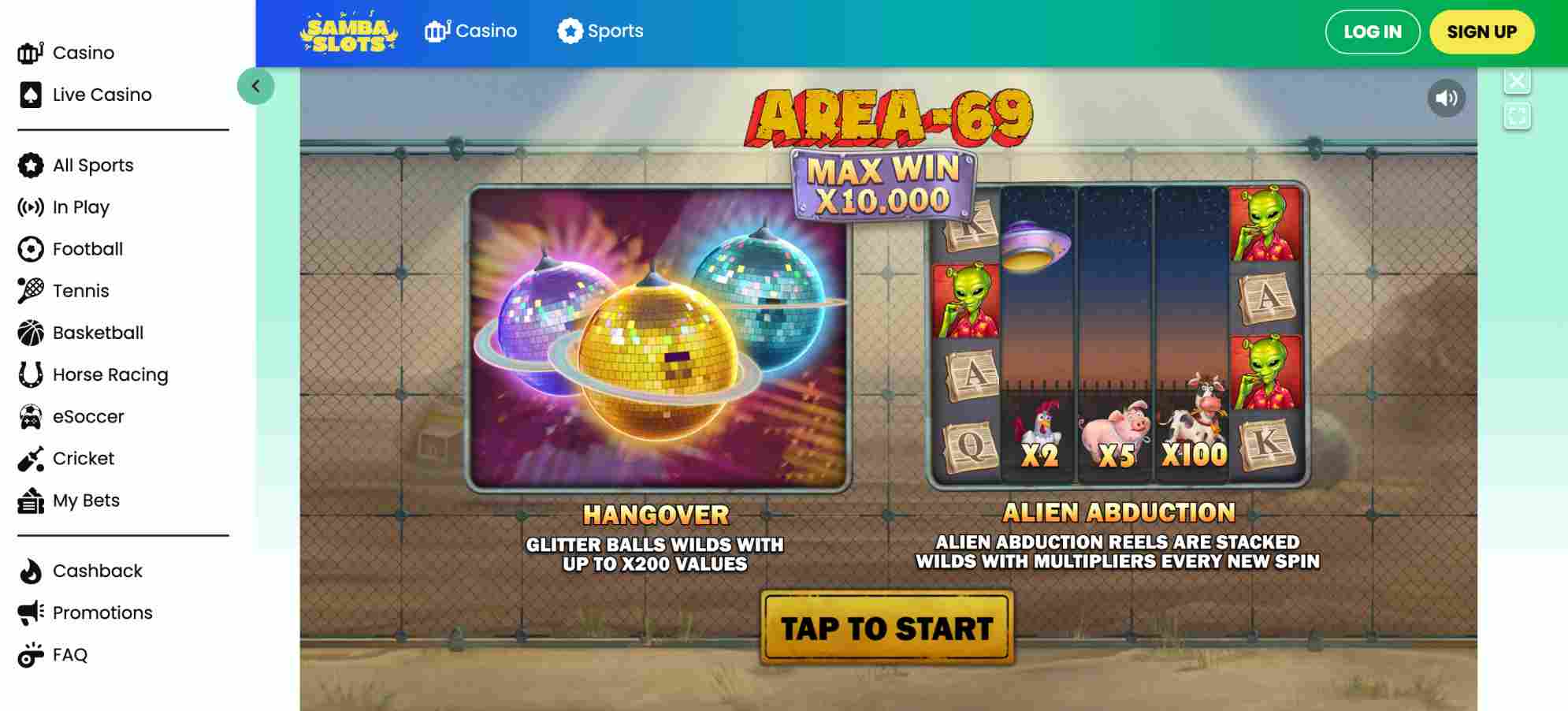 Samba Slots user experience