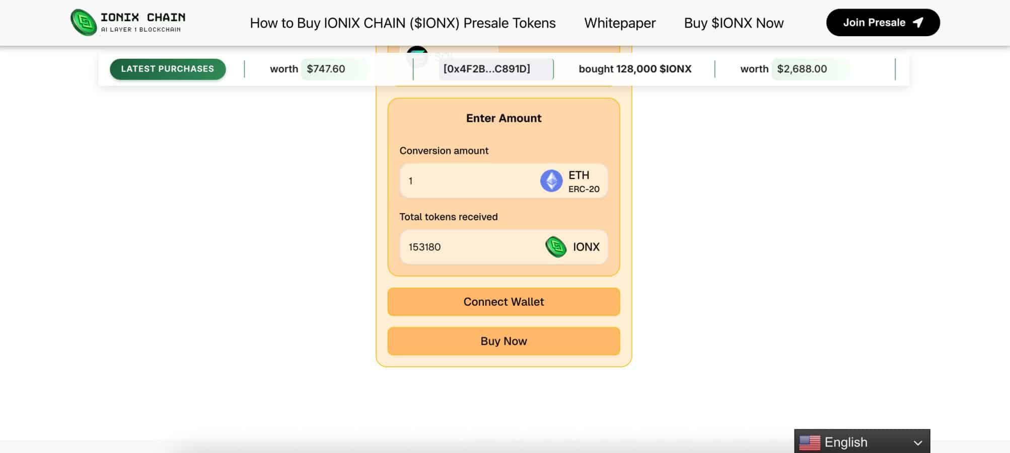 How to buy Ionix Chain tokens