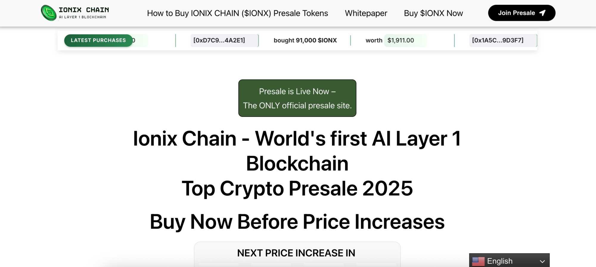 Ionix Chain ($IONX) Price Prediction 2025, 2026, 2030