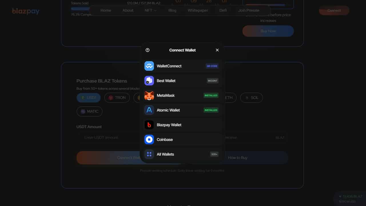 Link Wallet to Blaz