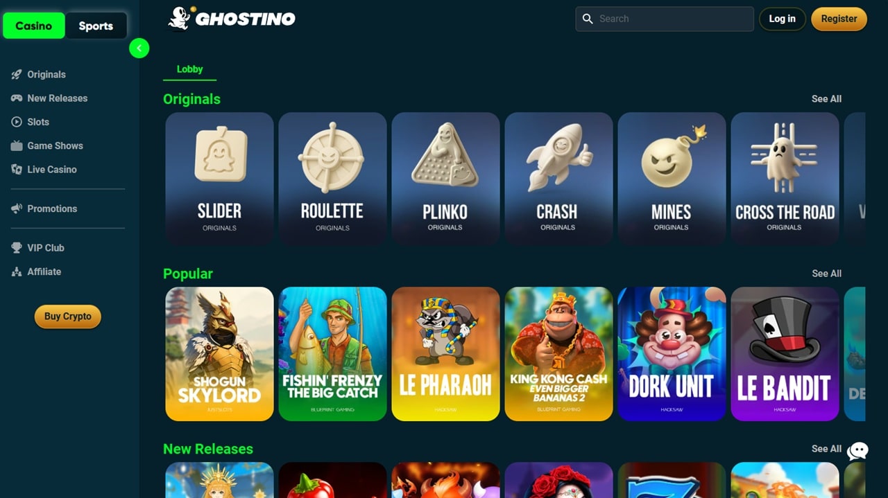 Ghostino Casino rewards