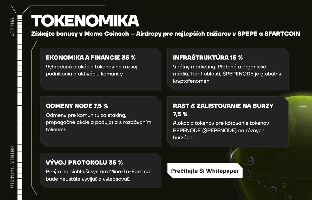 pepenode tokenomika nové kryptomeny s najväčším potenciálom