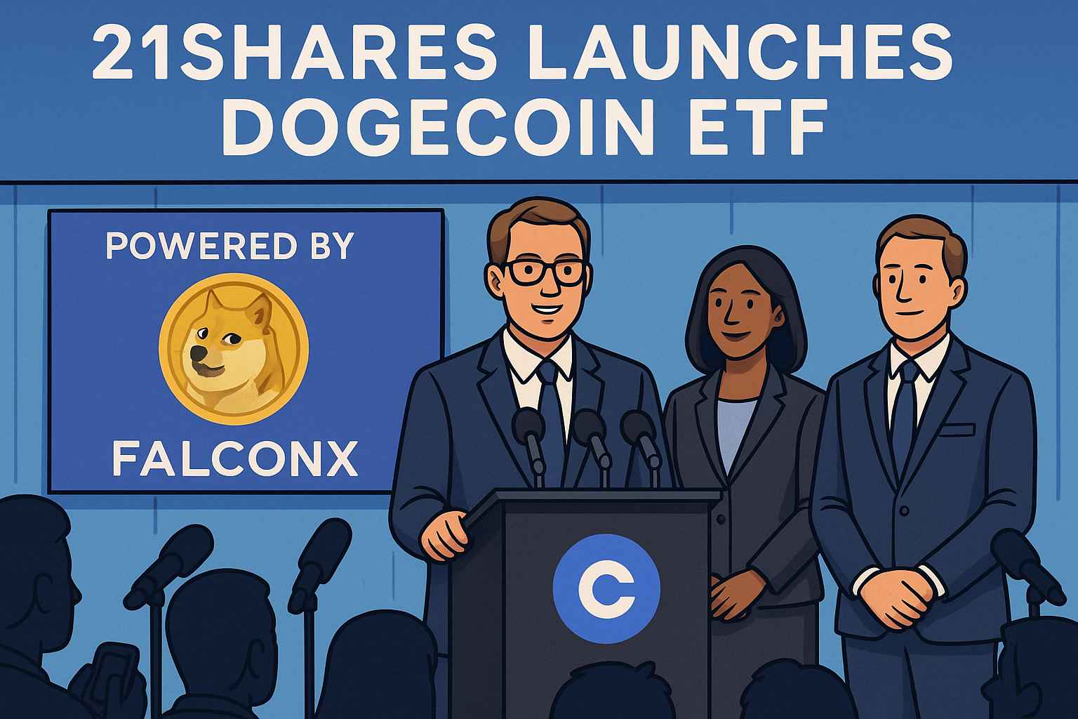 21Shares Unleashes 2x Dogecoin ETF as FalconX Deal Closes - 99Bitcoins