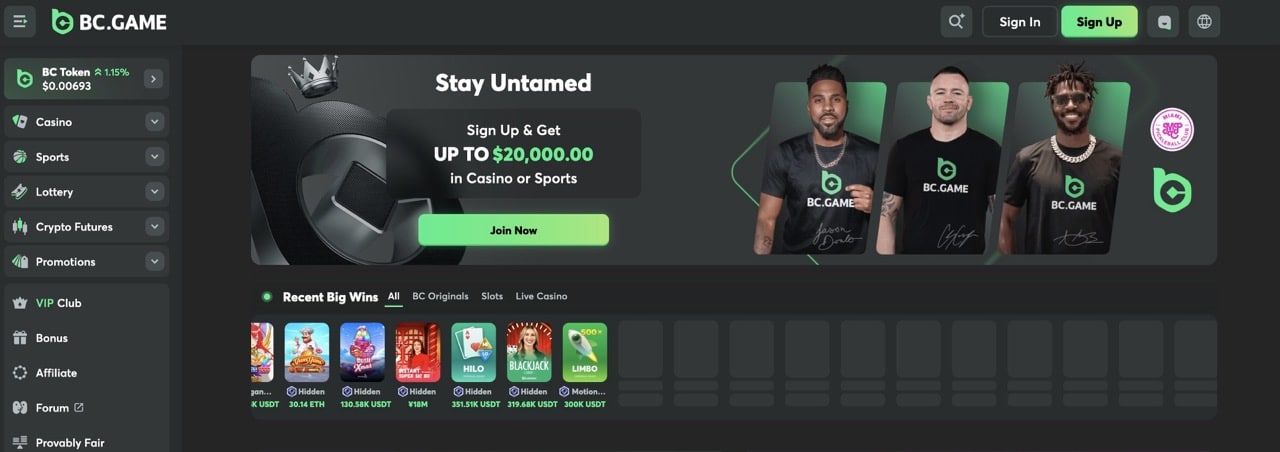 BC.Game is a top altcoin casino with lucrative welcome bonuses.
