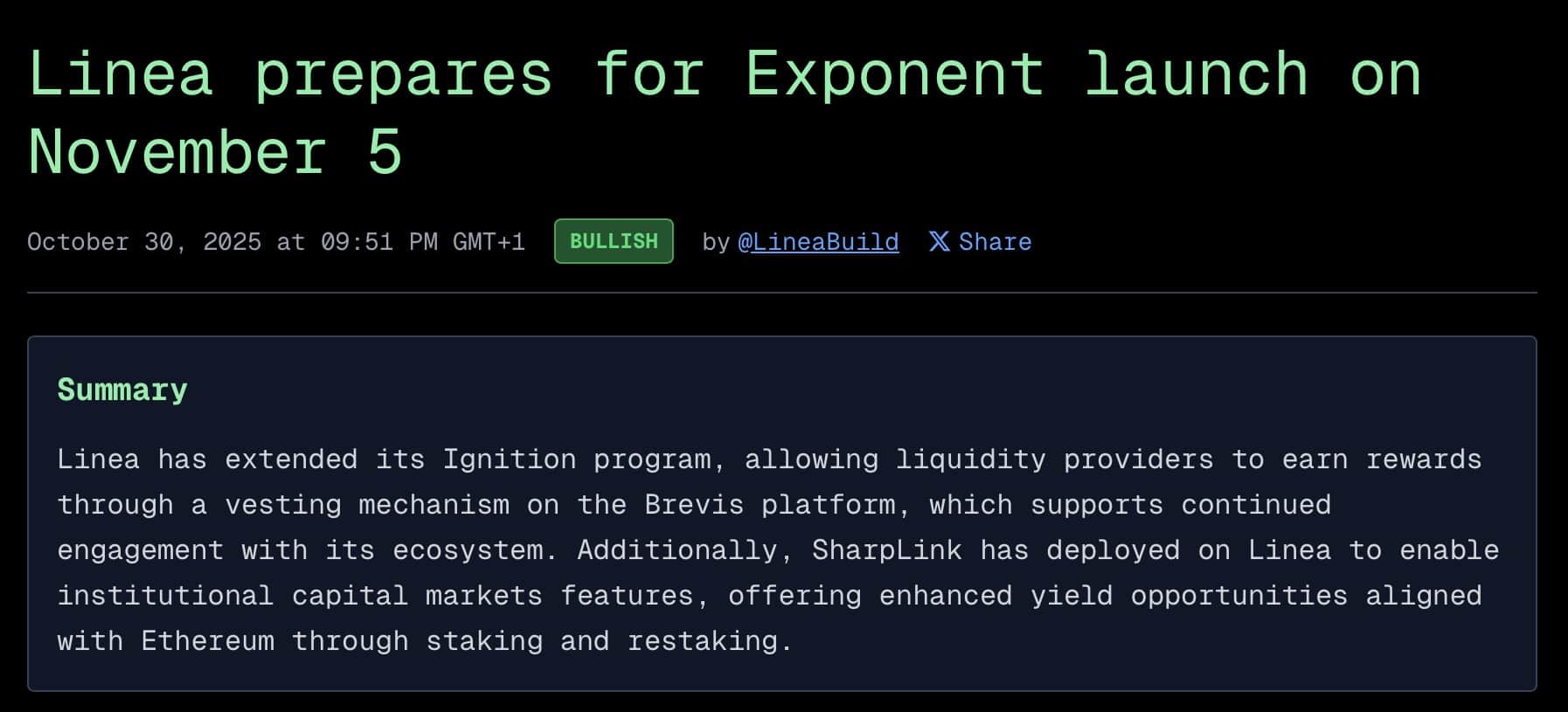 Linea burning system