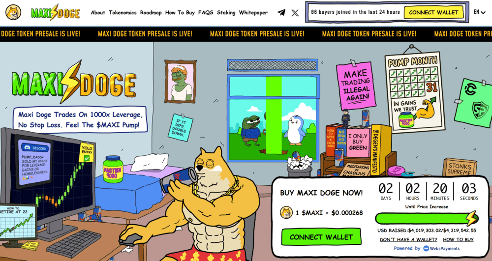 Maxi Doge Presale 4m Raised