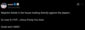 Pump.fun Twitter Reaction to Mayhem Mode_3