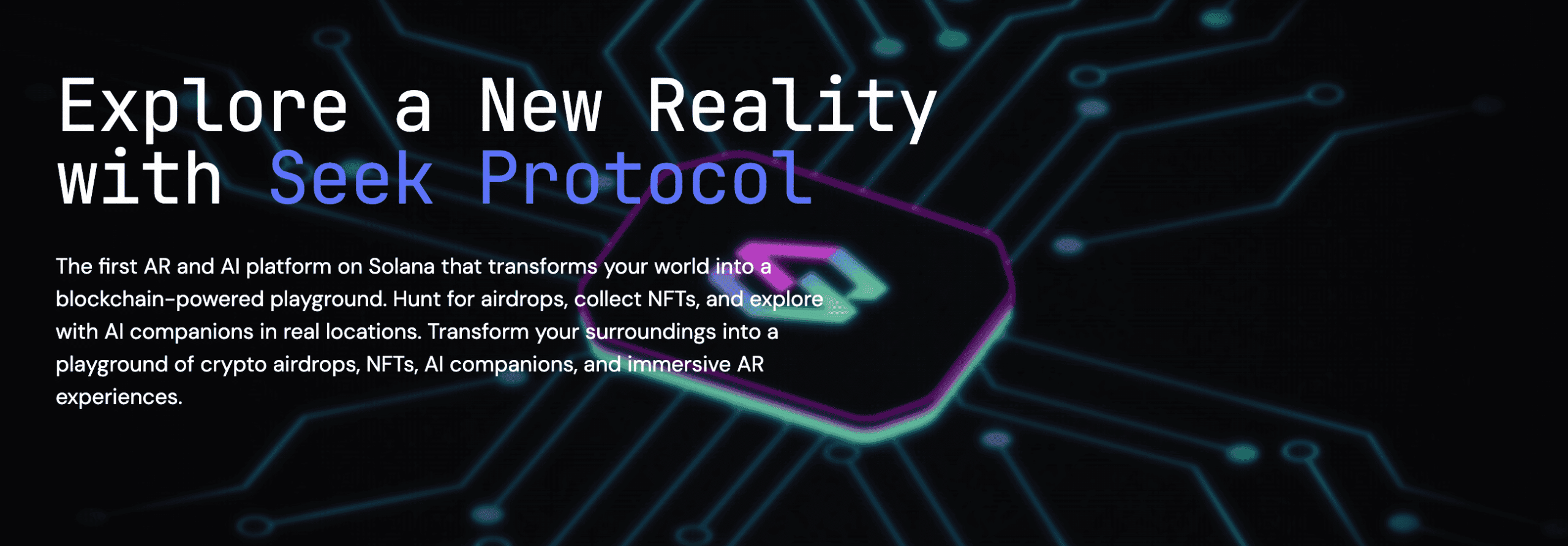 Seek Protocol homepage