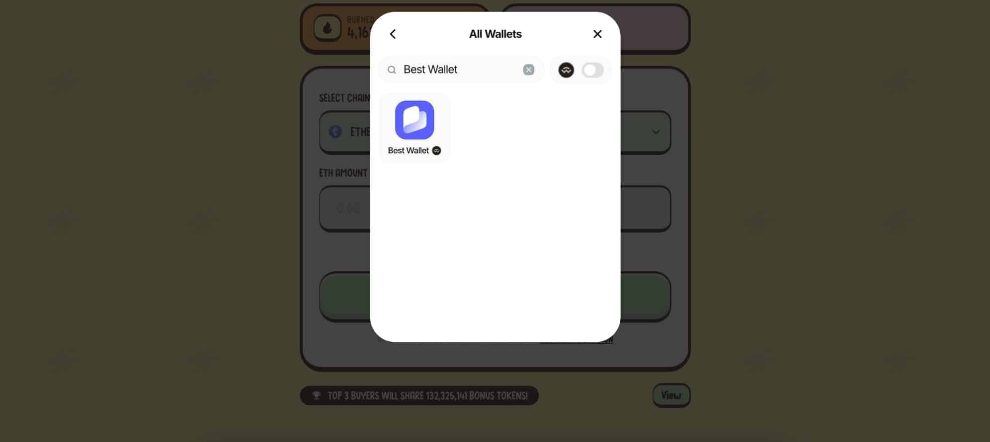 Milk Mocha presale connect wallet