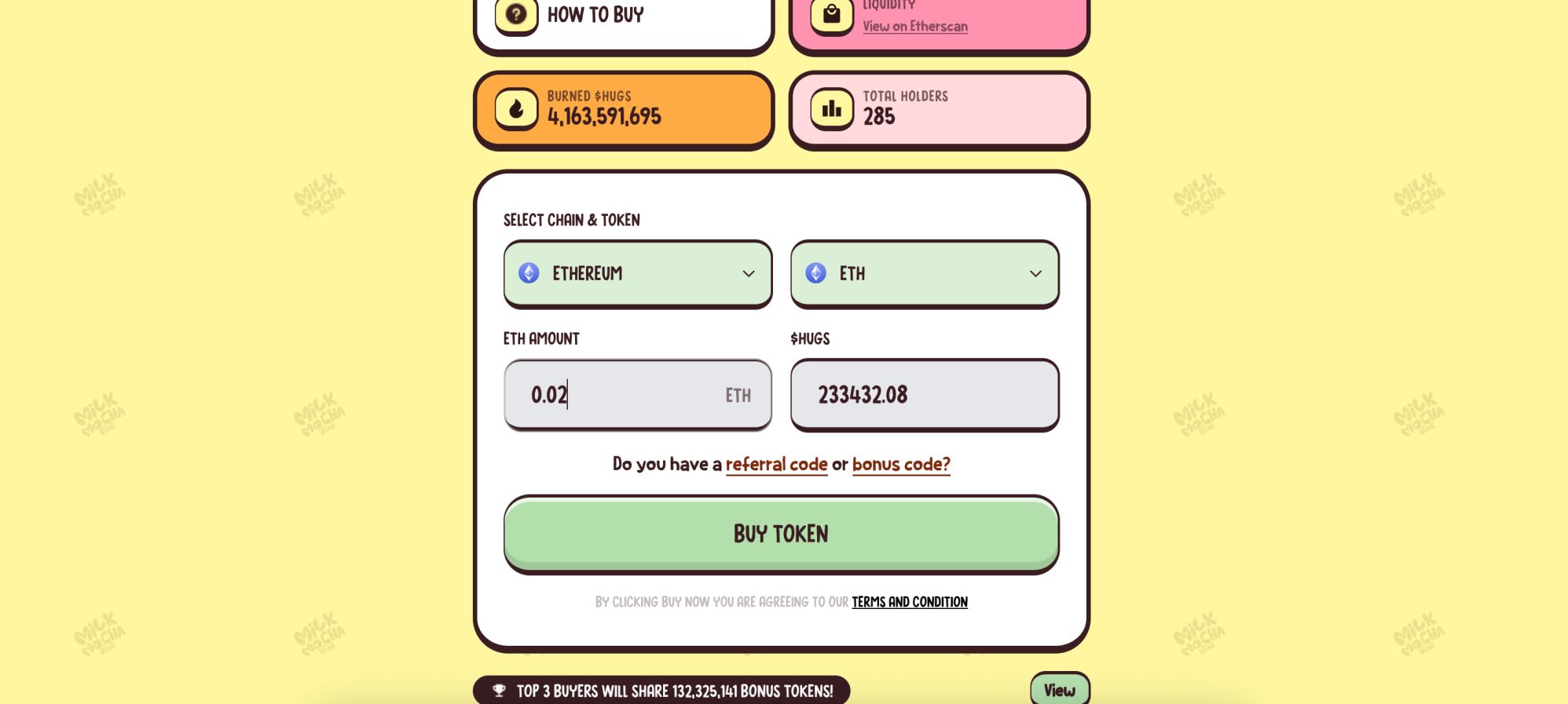 How to buy Milk Mocha tokens
