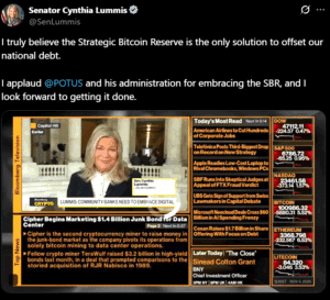 Senator Lummis's Interview Wih Bloomberg