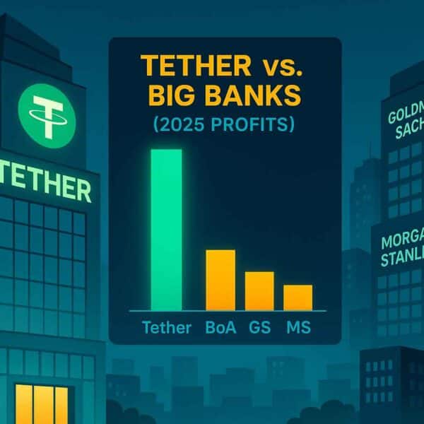 Tether Earns Over $10 Billion in 2025, Surpassing Big Banks