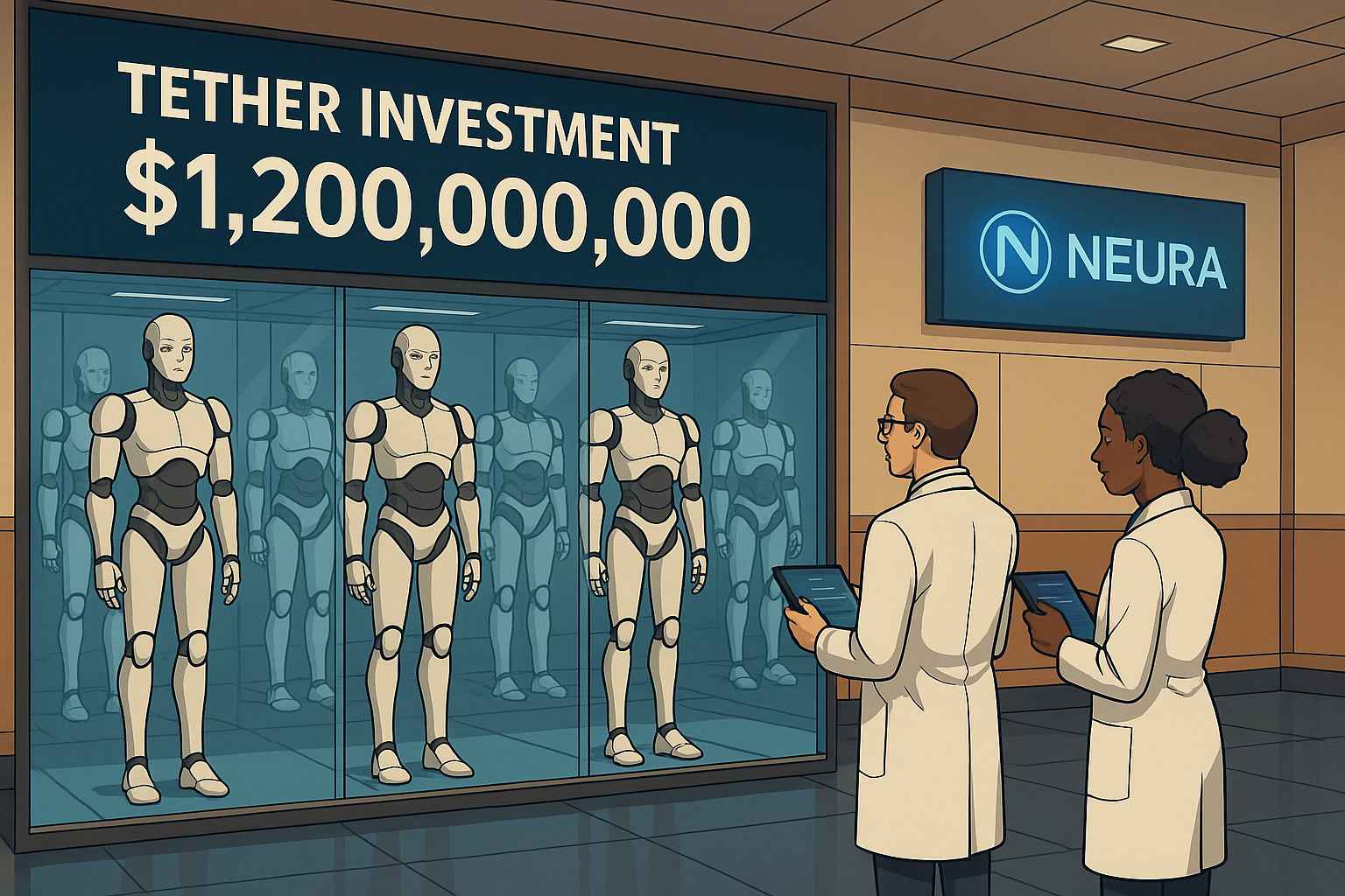 Tether Plans $1.2 Billion Bet on Neura’s Humanoid Robots