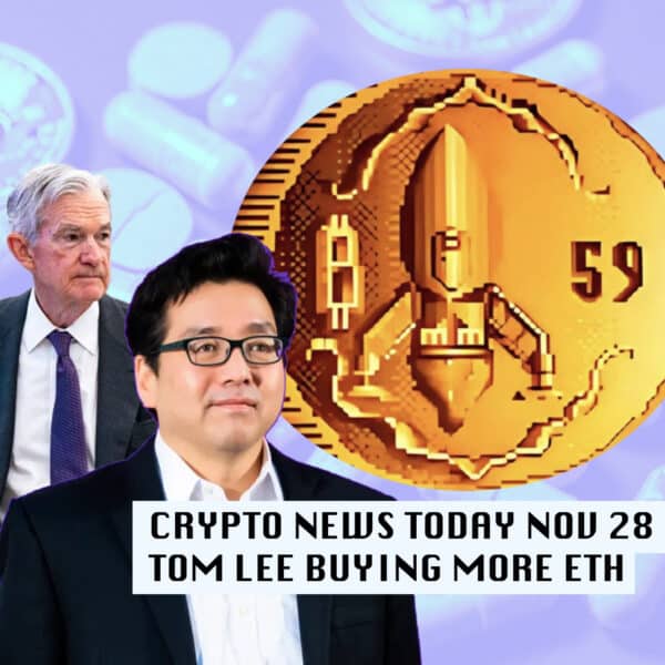 Crypto Market News Today, November 28: Federal Reserve Rate Cut Odds Blast 85%, Tom Lee Keeps Buying, Space Quest Bitcoin Logo Viral
