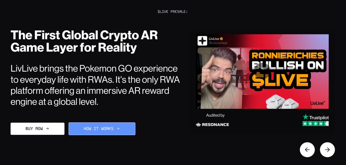 LivLive AR-based crypto project