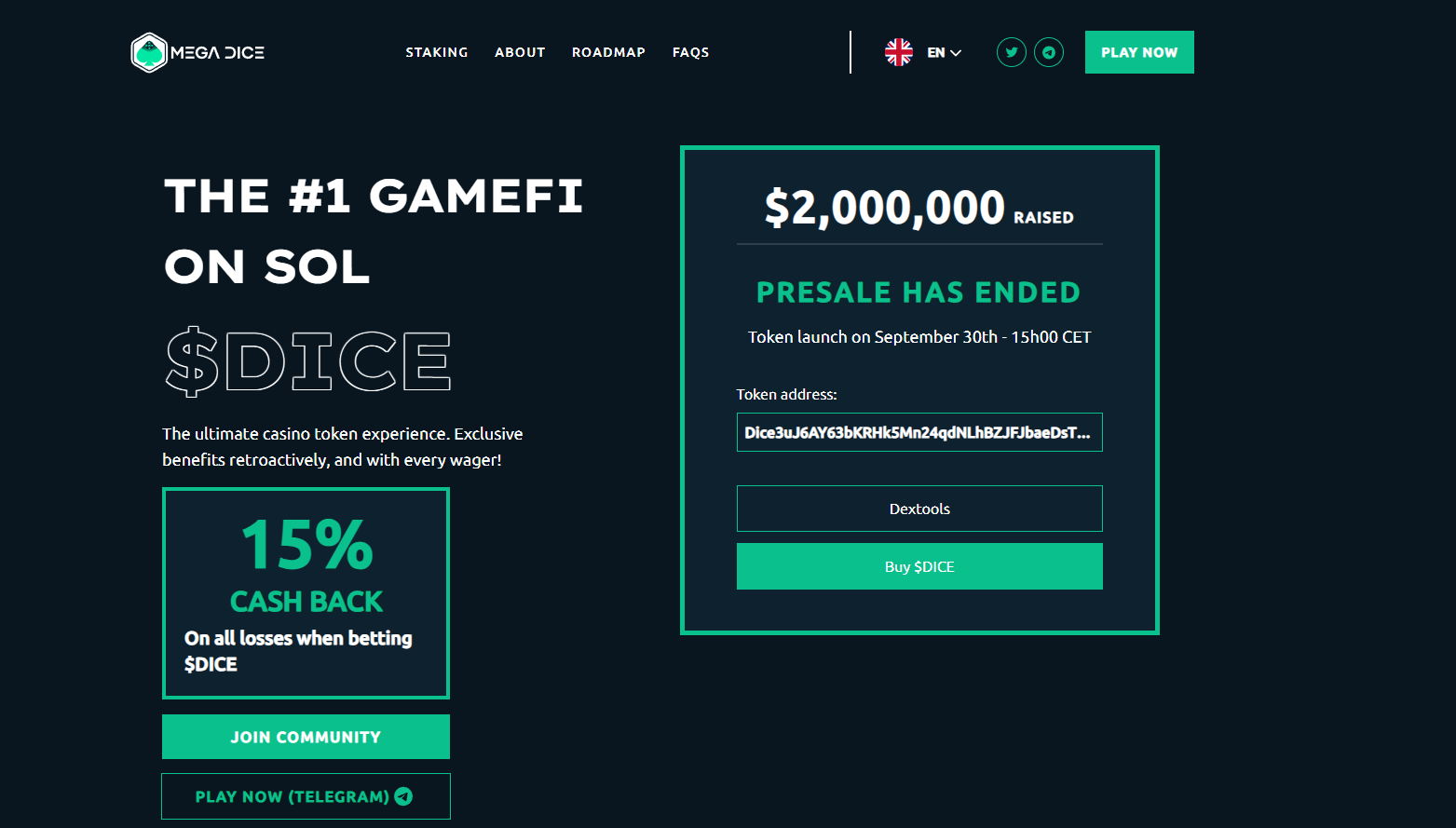 Mega Dice Token ($DICE) Price Prediction 2026 - 2030