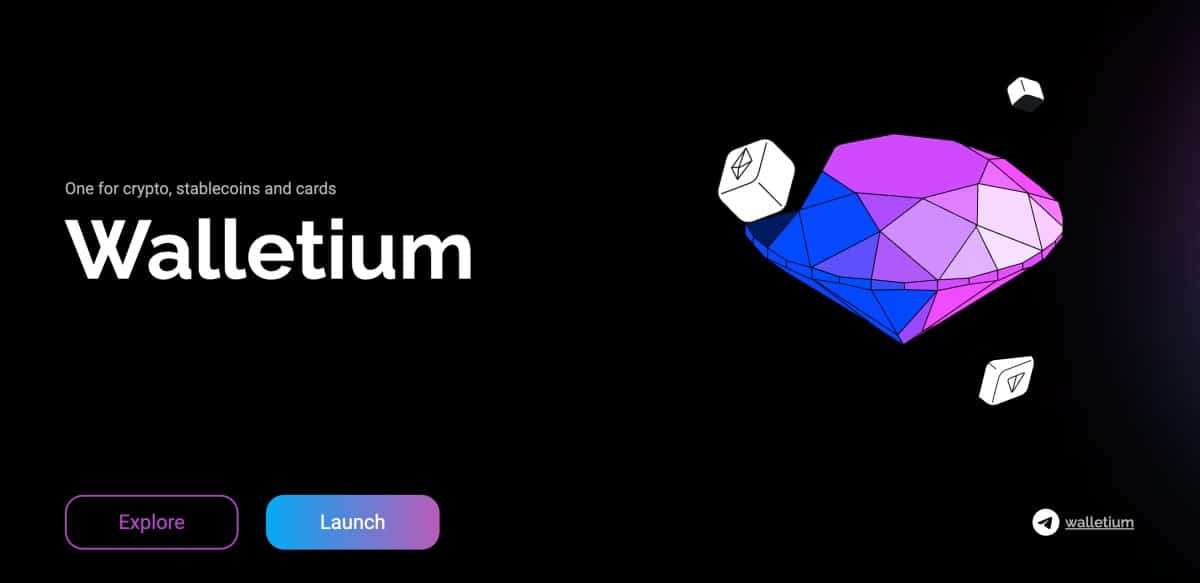 Walletium homepage