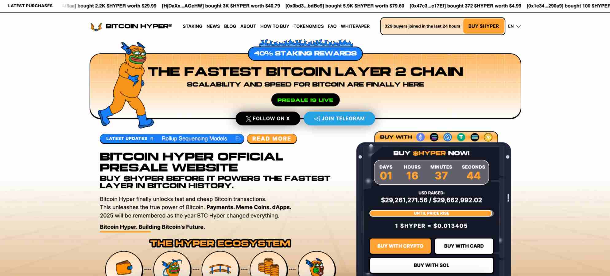 Bitcoin Hyper presale website