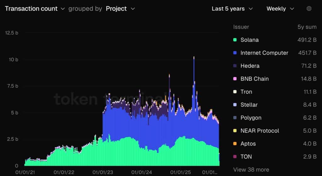 Daily transaction count