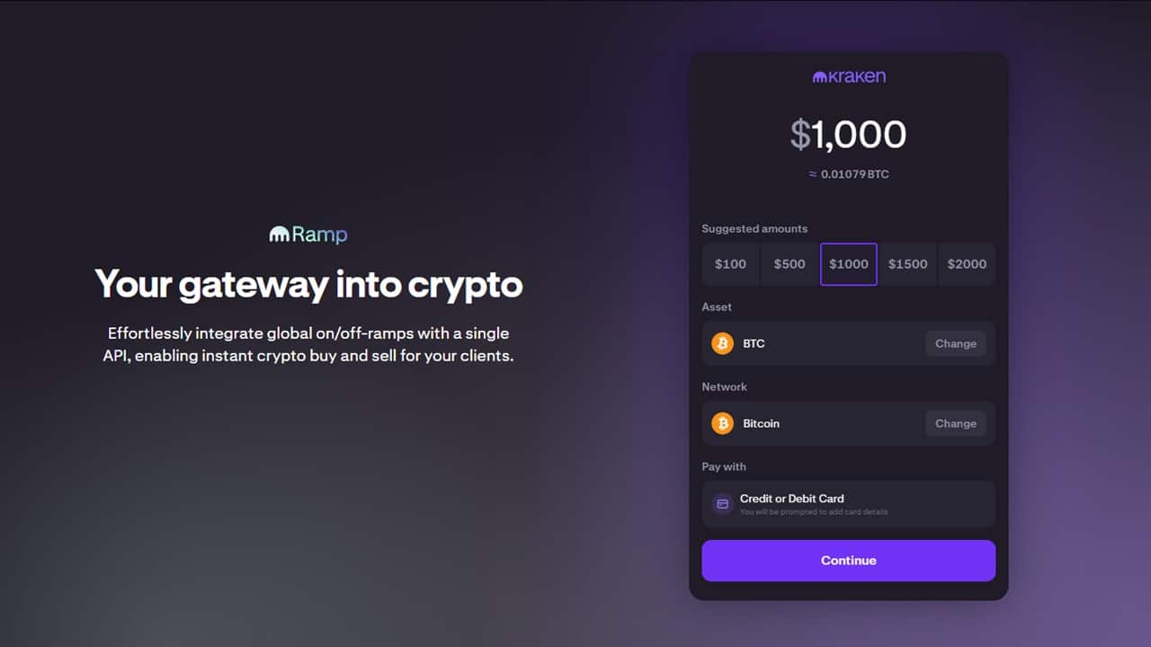 Kraken Debuts Kraken Ramp: An All-in-One API for Fiat and Crypto  On/Off-Ramping