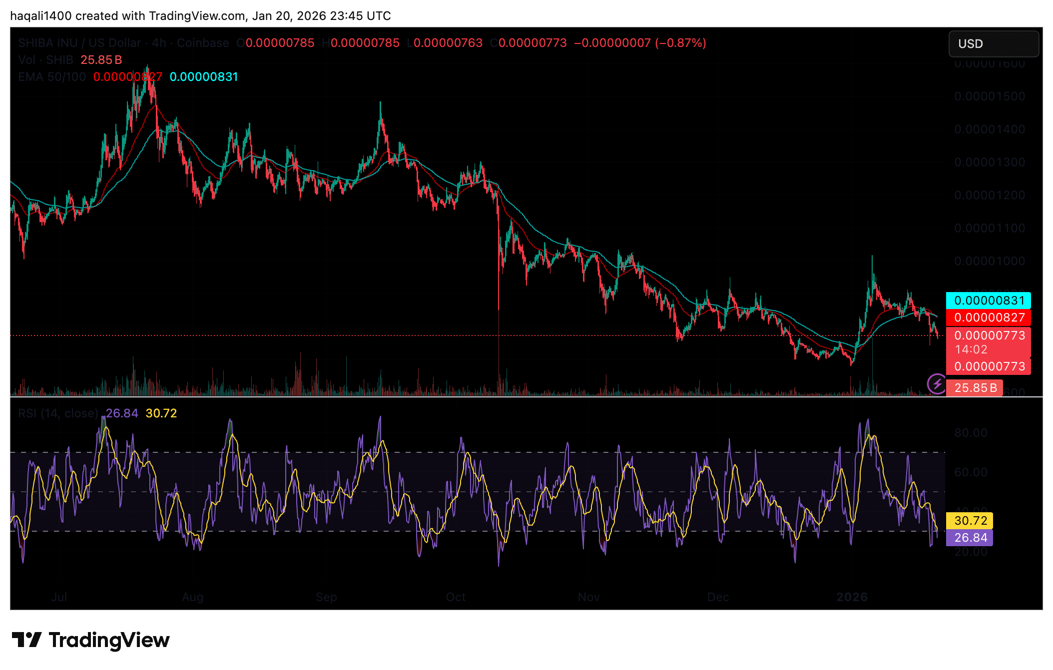 Shiba Inu trades near key support as momentum raises risk of double-digit drop if bears break the zone