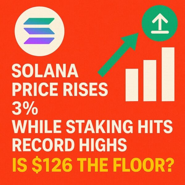 Solana Price Rises +3% While Staking Hits Record Highs – Is $126 the Floor