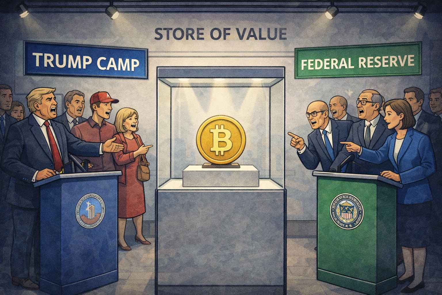 Bitcoin Holds Firm as Trump–Fed Clash Tests Its Safe‑Haven Story -  99Bitcoins